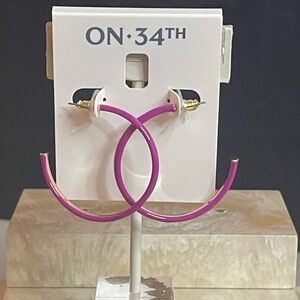#28 - Brand New On ♦️34th Fuchsia  Enameled Earrings.